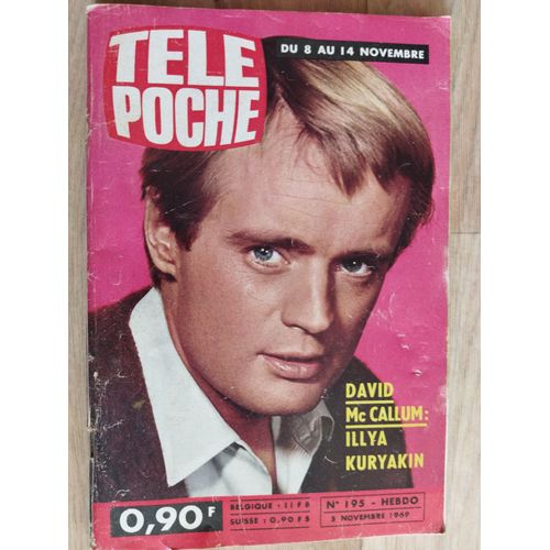 Télé Poche N° 195 David Mccallum Illya Kuryakin - Brigitte Bardot - Bonux ...
