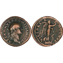 Rome - As - Domitien - 73 Ad - Victoria Avgvst - 9.52 G. - Ric.706a Rare - 27-069