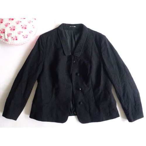 Veste Cintrée Brodée En Pure Laine Deluxe Création Tailleur Blazer Chic Chaud Hiver