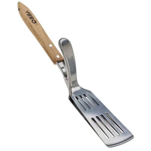 ¿Opatka À Griller 2-En-1 - Bbq - Acier Inoxydable - 40 Cm - Bois Naturel