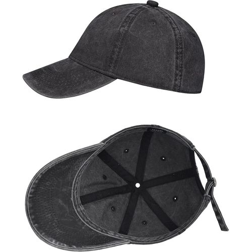 Chapeau De Baseball Unisexe En Coton Lavé Vintage, Ajustable Avec Sangle Et Boucle Métallique, 6 Panneaux, Respirant Et Confortable Pour Activités Extérieures Et Sportives, Taille Unique 56-60 Cm