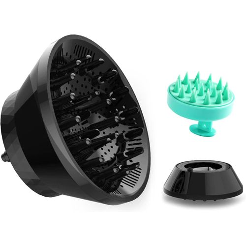 Diffuseur Sèche-Cheveux Universel - Accessoire de coiffure réglable pour cheveux bouclés et ondulés, compatible avec les sèche-cheveux de 4,5 à 7,5 cm