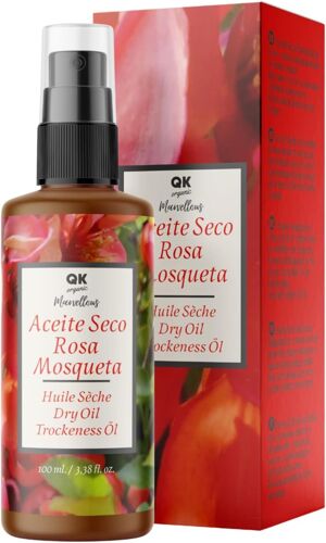 Huile Sèche De Rose Musquée 100 Ml : Nutrition Intense, Absorption Rapide, Anti-Vergetures Pour La Peau Et Les Cheveux, Antioxydant, Anti-Âge, Naturel Et Végane 