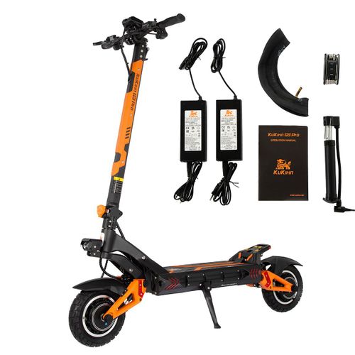 Kukirin G3 Pro (Version 2025) Trottinette Électrique Tout-Terrain, Moteur 1200 W X 2, Pneus 10 Pouces, Batterie Amovible 52 V 23,4 Ah, Autonomie 80 Km