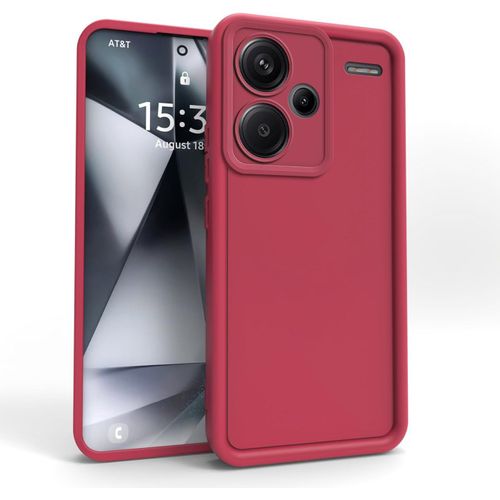Kwex-Coque Pour Xiaomi Redmi Note 13 Pro Plus 5g / 13 Pro+ 5g - Étui Silicone Souple Fine Légère Elegant Désign, Protection Caméra Antichoc Anti-Rayures Mince Housse (Vin Rouge)