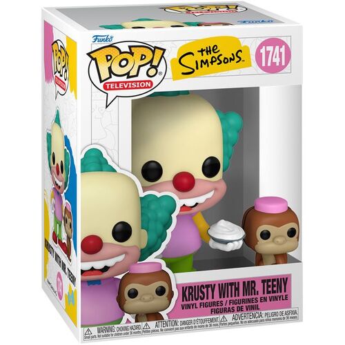 Figurine - Funko - Krusty Le Clown & Tenny - Vinyle - 9,5 Cm - Cadeau Pour Fans Des Simpsons