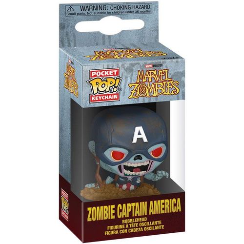 Figurine Funko Pop - Marvel Zombies - Zombie Captain America - Porte-Clés (86651)