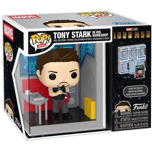 Figurine Funko Pop - Marvel Studios - L'anniversaire Des 10 Ans - Tony Stark Dans Son Atelier - Nook (86244)