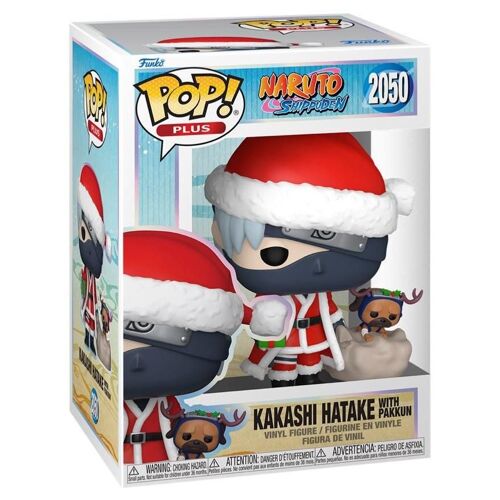 Figurine Funko Pop - Naruto N°2050 - Kakashi Hatake Avec Pakkun (Noël) (86779)