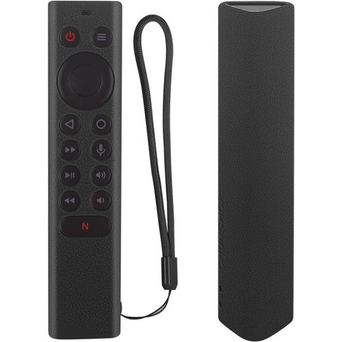 Étui de Protection en Silicone pour NVIDIA Shield Pro/4K HDR TV Télécommande, Housse Coque pour NVIDIA Télécommande, Antidérapage, Antisismique, Lavable (Noir)