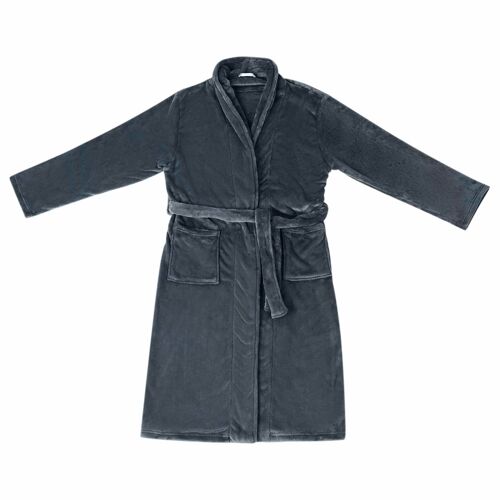 vidaXL Robe de bain sans capuche Bleu marine xxl Flanelle