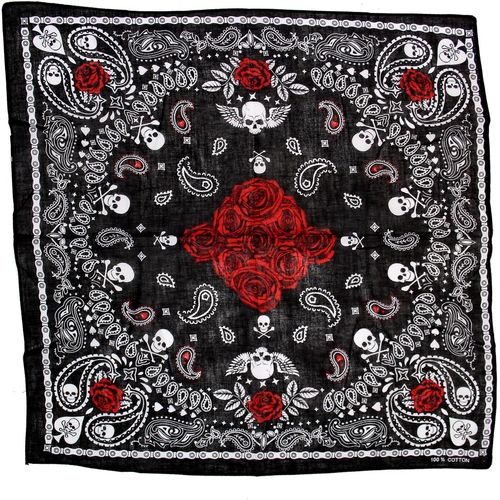 Foulard En Coton Cowboy Années 80, 53 X 53 Cm - Protection Solaire Et Mode Multifonctionnel