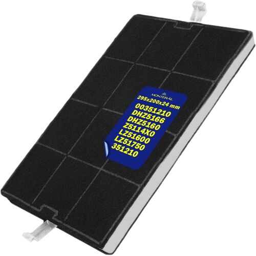 Filtre Charbon pour Hotte Aspirante - 295 x 200 x 24 mm - 00351210 351210 DHZ5166 DHZ5160 Z5114X0 LZ51600 LZ51750 pour Bosch pour Siemens pour Balay pour Bauknecht - Garantie de 10 Ans ¿