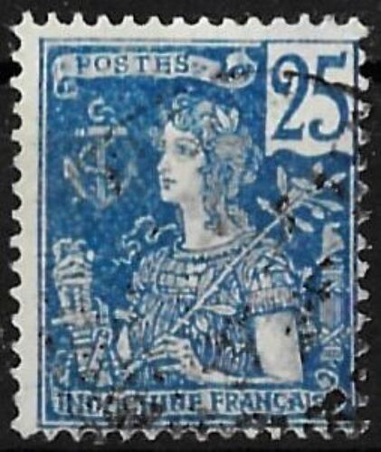 Indochine (Actuel Vietnam), Colonie Française 1904, Beau Timbre Yvert 31, Type Grasset 25c. Bleu, Oblitéré Cachet Rond Tbe