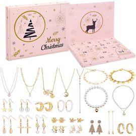 Acheter Bracelet Calendrier De L'Avent Pour Fille, Thème De Noël, Compte à Rebours De 24 Jours Avec 2 Kits De Fabrication De Bracelets