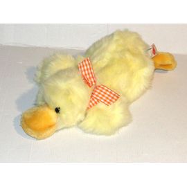 peluche canard jaune couché keel toys simply soft collection doudou 36 cm