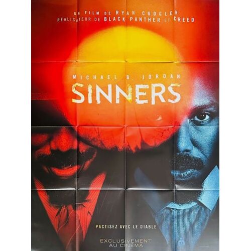 Sinners - Véritable Pre-Affiche De Cinéma Pliée - Format 120x160 Cm - De Ryan Coogler Avec Michael B. Jordan, Hailee Steinfeld, Jack O'Connell - 2025