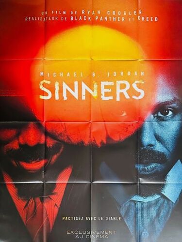 Sinners - Véritable Pre-Affiche De Cinéma Pliée - Format 120x160 Cm - De Ryan Coogler Avec Michael B. Jordan, Hailee Steinfeld, Jack O'Connell - 2025