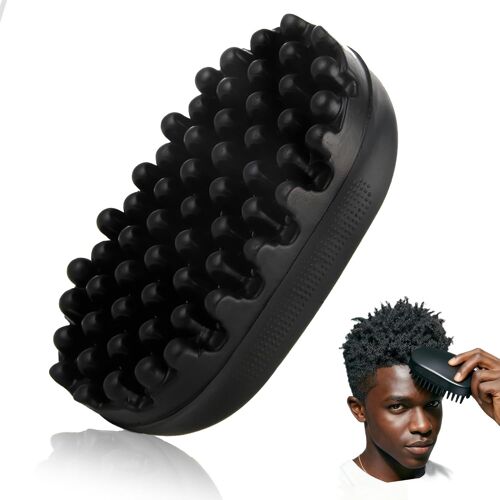 Eponge Cheveux Afro, Brosse Cheveux Bouclés, Pinceau Lavable Afro Hair Brosse Curly, N'abîme Pas Les Cheveux Pour Les Cheveux Bouclés Tressés Sales, Enroulé 