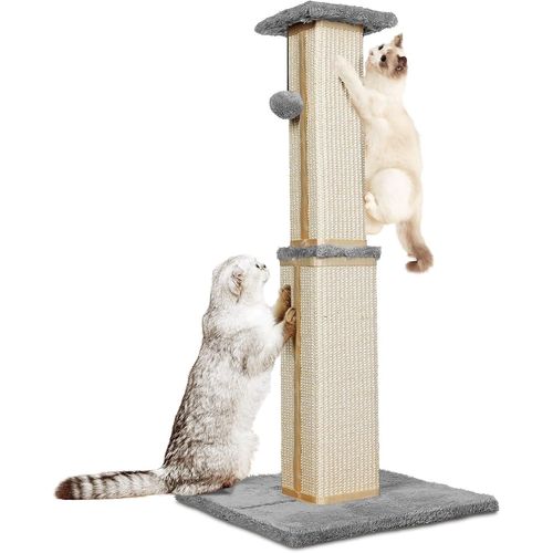 Grand Arbre À Chat - 80 Cm - Avec Plateforme Supérieure - Corde En Sisal Et Plaque De Base Stable - Grand Arbre Intérieur Pour Chatons Et Chats Adultes