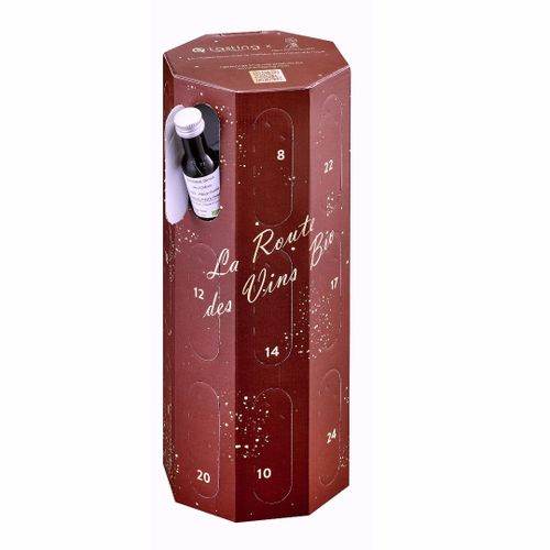 Calendrier de l'Avent vins - LA ROUTE DES VINS BIO - 24 vins x 20 ml - Vidéos de dégustation