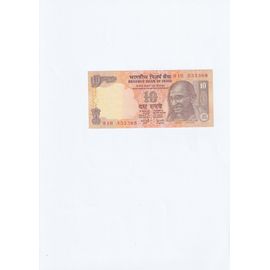Collection : Billet Inde. 10 Roupies. Voir Description