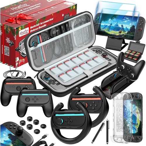 Switch 2 Kit d'accessoires pour Nintendo Switch 2 avec PC Coque Protection Switch 2 et Film Trempé Switch 2, Étui Switch 2 et Chargeur Joycon Switch 2,Tout Nouveau Accessoires Switch 2