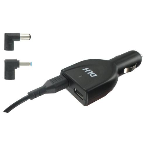 DLH DY-LI4190 - Adaptateur d'alimentation pour voiture - 12 V - 90 Watt - connecteurs de sortie : 2 - pour Dell 16 DC16250, 16 DC16251; Pro 14 PC14250, 14 PC14255, 16 PC16250, 16 PC16255