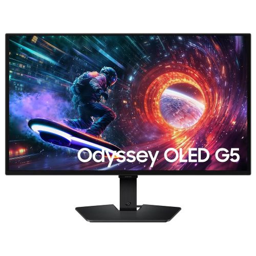 Samsung Odyssey OLED G5 S27FG500SU - G50SF Series - moniteur OLED - jeux - 27" - 2560 x 1440 QHD @ 180 Hz - 200 cd/m² - 1000000:1 - HDR10 - 0.03 ms - HDMI, DisplayPort - noir