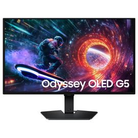 Samsung Odyssey OLED G5 S27FG500SU - G50SF Series - moniteur OLED - jeux - 27" - 2560 x 1440 QHD @ 180 Hz - 200 cd/m² - 1000000:1 - HDR10 - 0.03 ms - HDMI, DisplayPort - noir