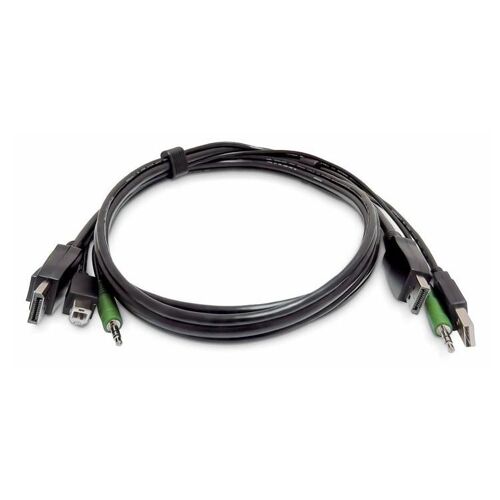 StarTech.com - Câble clavier / vidéo / souris (KVM) - Conformité TAA - USB type A, prise audio de 3,5 mm, DisplayPort (M) pour USB Type B, prise audio de 3,5 mm, DisplayPort (M) - 3 m