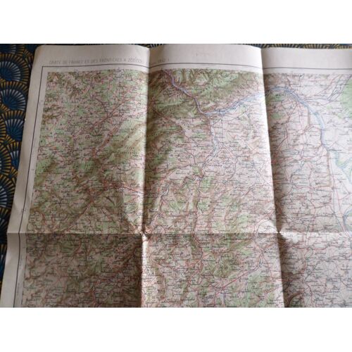 Carte Geographique Ancienne De Mayence / 66 X 54 Cm