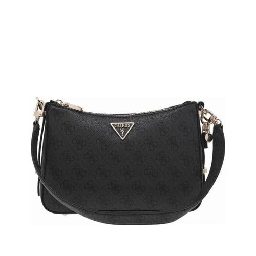Sac porté épaule noir avec imprimé all-over et bijoux décoratifs