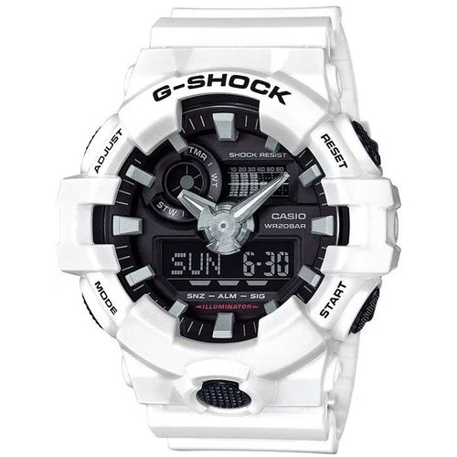 Casio Montre Blanc Analogique - Digital Hommes G-Shock Ga-700-7aer