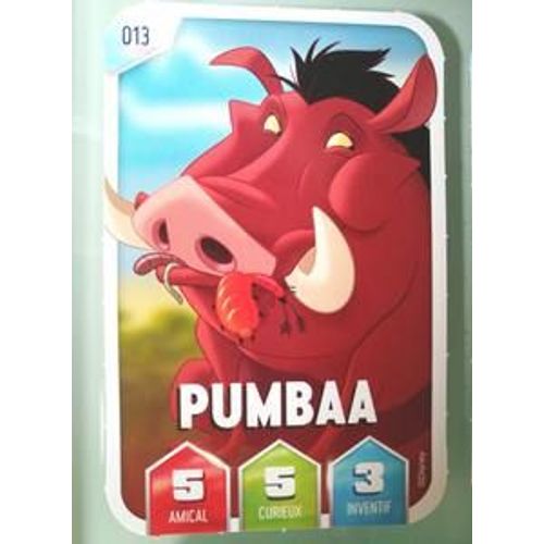 Carte Disney Leclerc 2025 - N° 13 Pumbaa