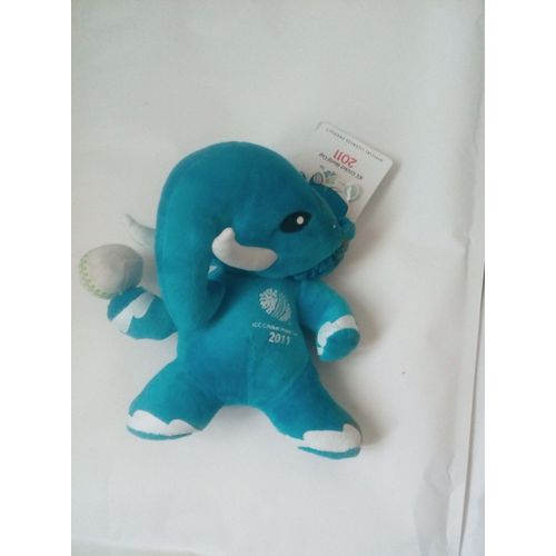 Peluche éléphant bleu mascotte Stumpy icc cricket world cup 2011