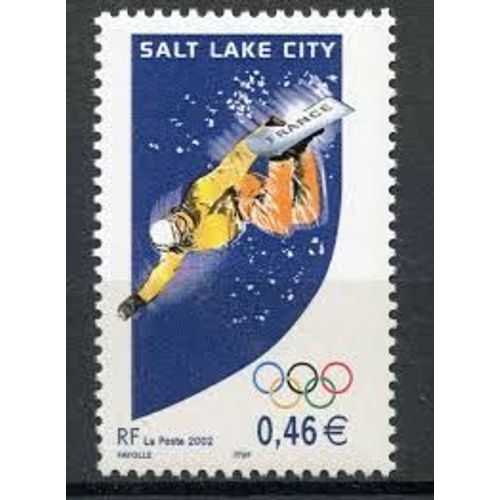 Jeux Olympiques D'Hiver À Salt Lake City (Etats-Unis) Année 2002 N° 3460 Yvert Et Tellier Luxe