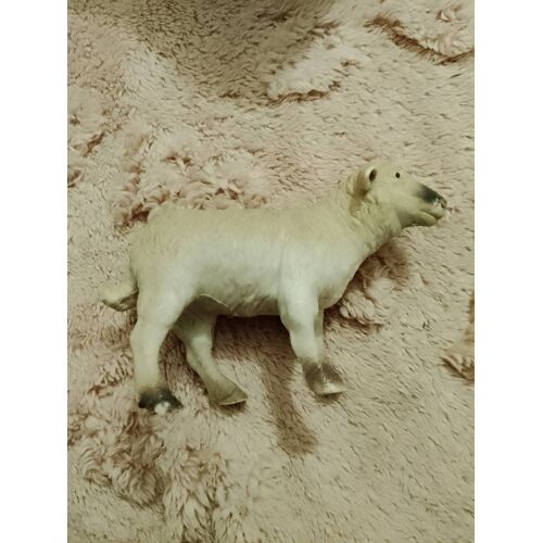 Figurine De Mouton Crème Vintage.