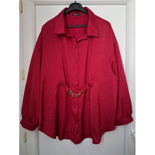 Tunique Neuve Taille 50-52 Rouge Déco Dorée