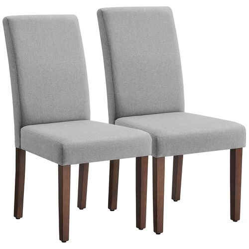 Vasagle Lot De 2 Chaises De Salle À Manger, Chaises Cuisine, Dossier Haut, Pour Cuisine, Assise Épaisse, 58 X 48 X 100 Cm, Gris Tourterelle