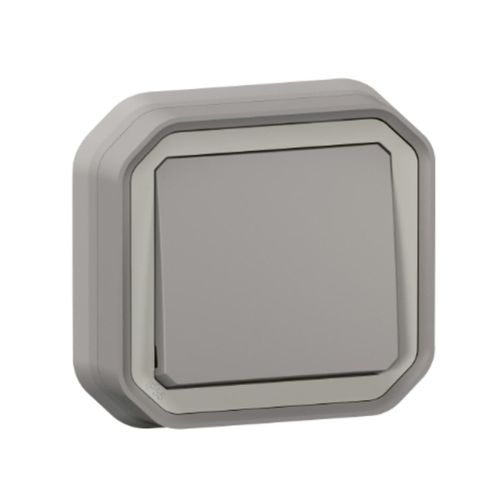 Interrupteur va-et-vient encastré Plexo 10AX IP55 - Gris - Legrand