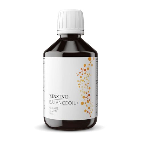 Zinzino Balanceoil+ 300ml - Saveur Orange-Citron-Menthe, Huile De Poisson Omega-3 Et D3 