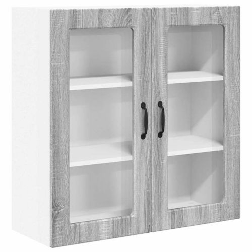 Vidaxl Meuble Mural De Cuisine Avec Porte Gris Sonoma 80 X 31 X 80 Cm