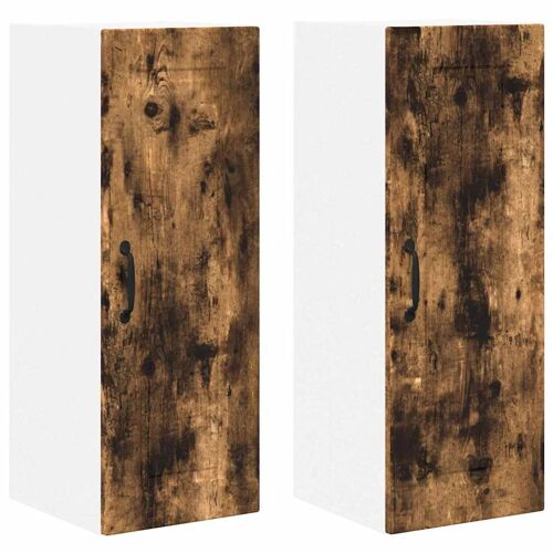 vidaXL Meuble mural de cuisine 2 pcs Chêne fumé 30 x 31 x 80 cm
