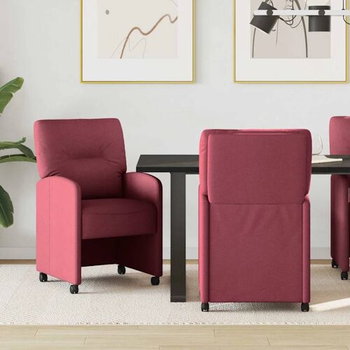vidaXL Chaises de salle à manger 2 pcs Rouge bordeaux 57 x 67 x 95 cm