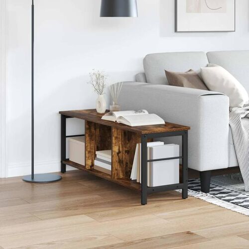 Vidaxl Étagère Chêne Fumé 102 X 32 X 40,5 Cm Bois D'ingénierie