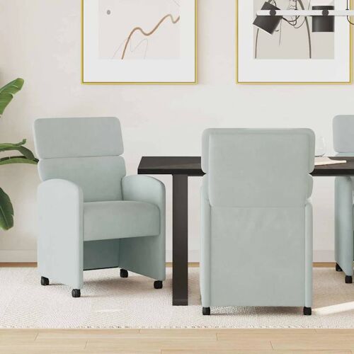 vidaXL Chaises de salle à manger 2 pcs Gris clair 58 x 65 x 98 cm