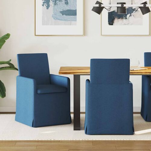 vidaXL Chaises de salle à manger 2 pcs Bleu 57 x 67 x 95 cm tissu