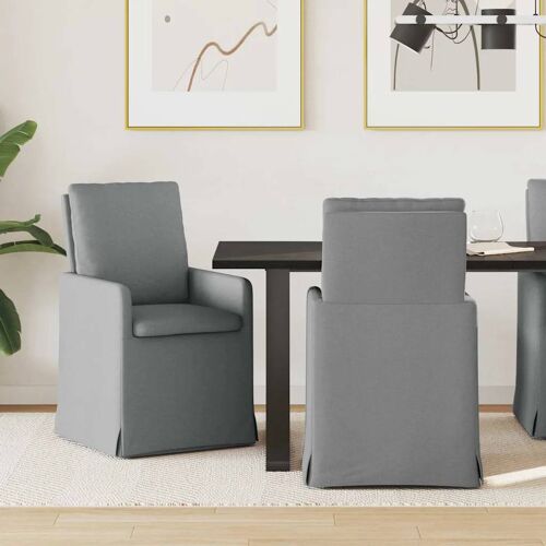 vidaXL Chaises de salle à manger 2 pcs Gris clair 57 x 67 x 98 cm