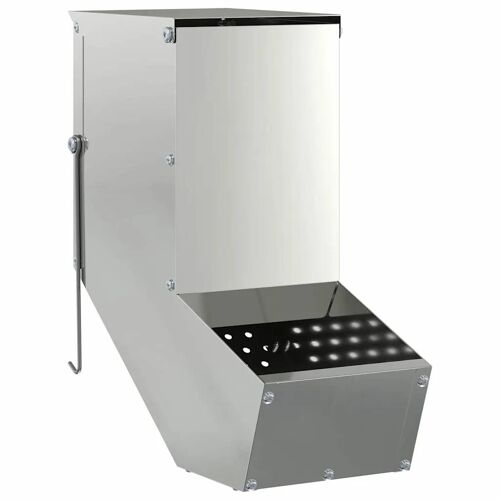 Vidaxl Distributeur Pour Lapins Argent 12,5 X 26 X 28,5 Cm